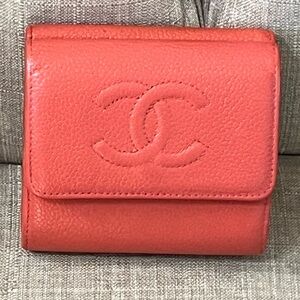 CHANEL CC caviar multi bi- fold wallet vintage